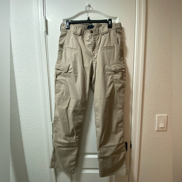 511 Tactical Pants Mens 32x34 Beige Cargo Workwear Uniform Double Knee Like New - Picture 3 of 5